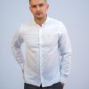 Tom Penn White Long Sleeve Oxford Shirt