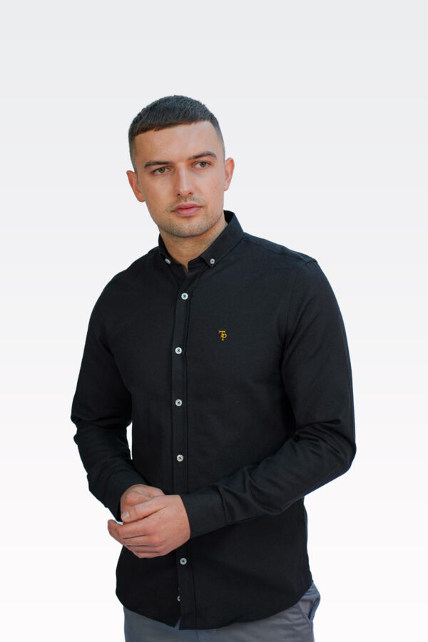 Tom Penn Black Oxford Shirt