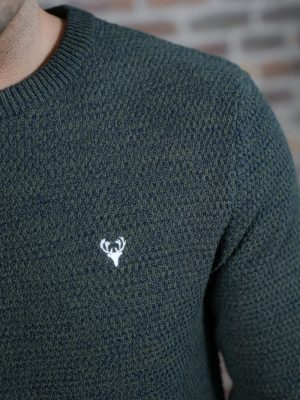 Khaki textured knit