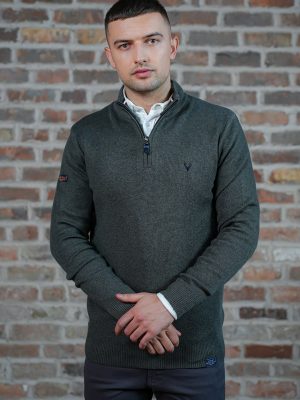 Scott Ellis Pyramid Khaki 1/4 Zip Pullover