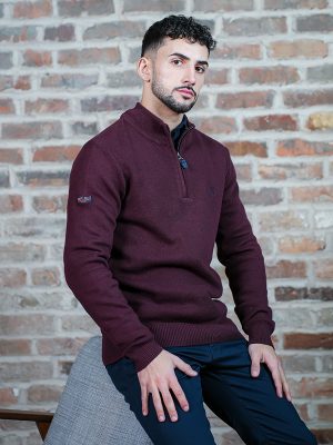 Scott Ellis Pyramid Wine 1/4 Zip Pullover