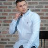 Scott Ellis Sky Blue Long Sleeve Oxford Shirt