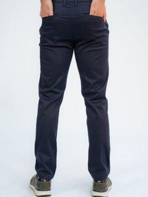 Men's tapered fit navy chino trousers