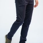 Enzo Tapered Fit Stretch Chinos | Navy Chinos