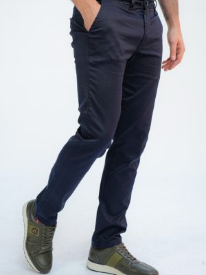 Enzo Navy Stretch Slim Fit Chinos