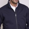 Men's Navy zip through jackets
