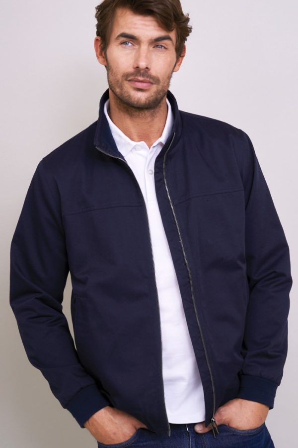 Vedoneire Men's Cotton Harrington Jacket Navy