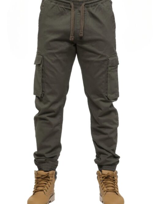EZ Khaki Cuffed Cargo Joggers