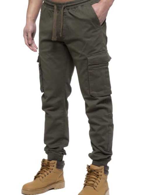 Khaki Cuff Cargo Pants