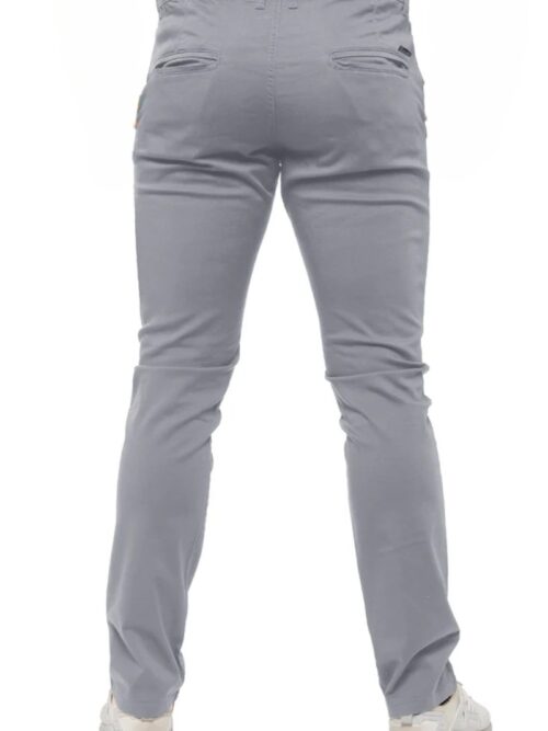 Enzo Tapered Fit Stretch Light Grey Chinos