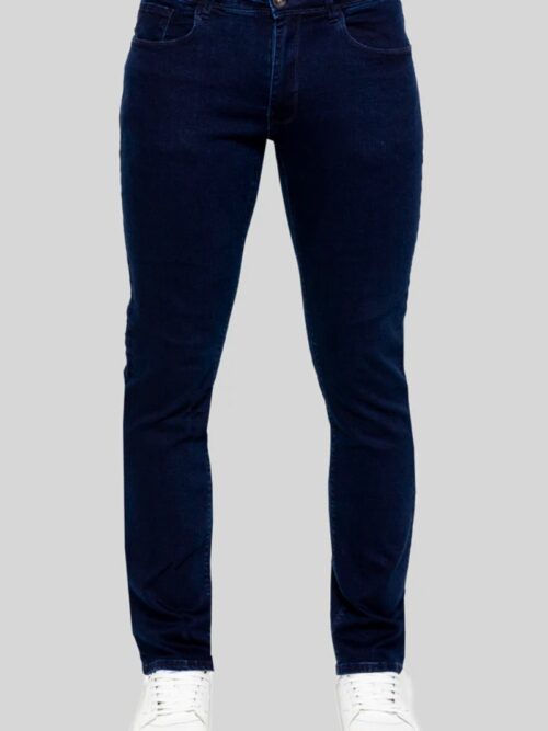 Navy jeans in a straight fit