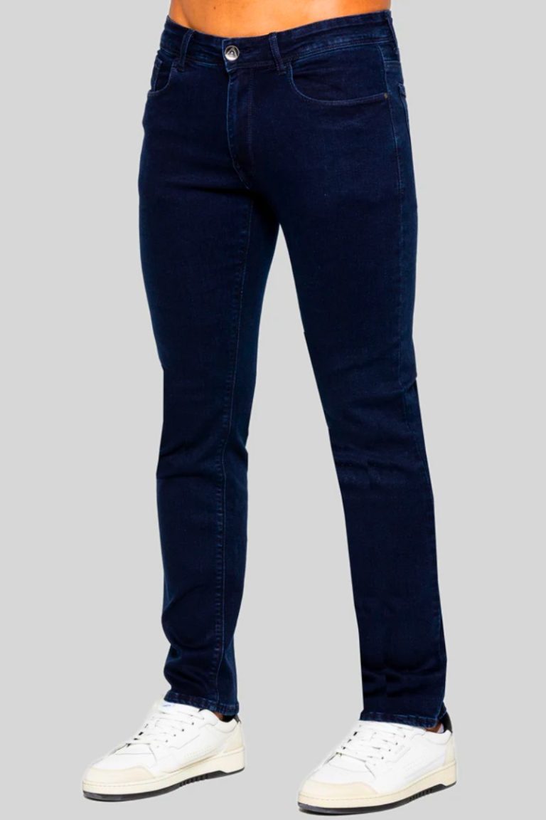 Eto Straight Leg Jeans | Navy Blue