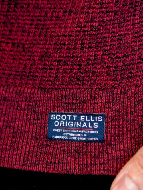Crew neck knitwear for men burgundy red