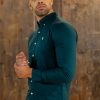Scott Ellis Green Long Sleeve Oxford Shirt