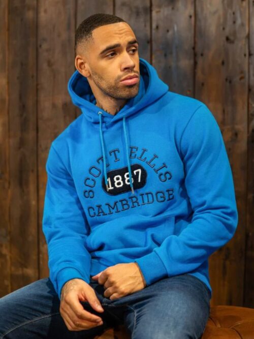 Scott Ellis College Overhead Hoodie Blue