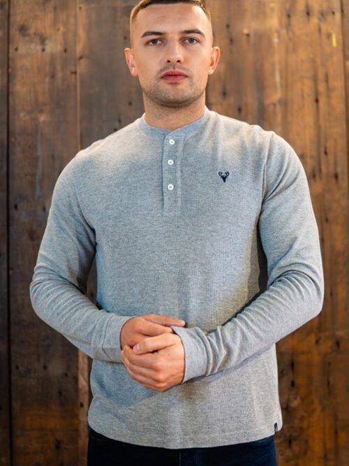 Scott Ellis Tyler Henley T-Shirt | Grey