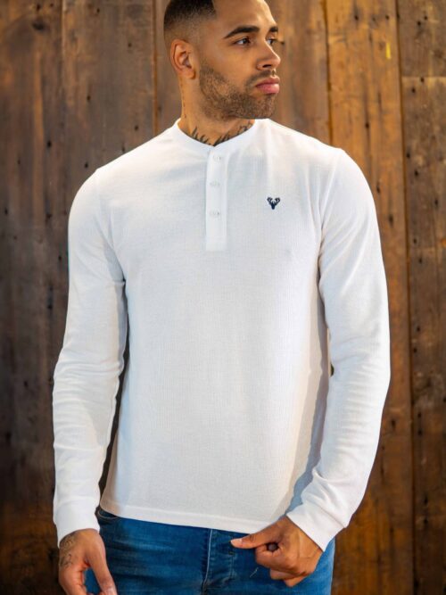 Scott Ellis Tyler Henley T-Shirt | White