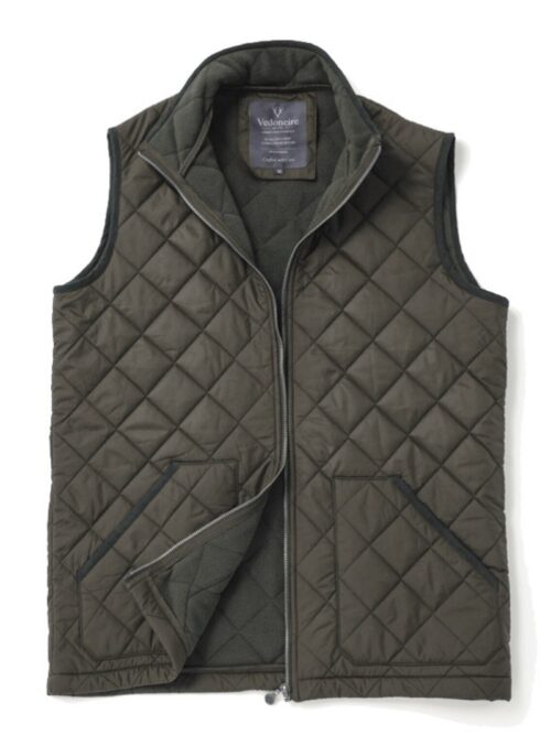 Vedoneire Men's Fleece Lined Quilted Gilet Green