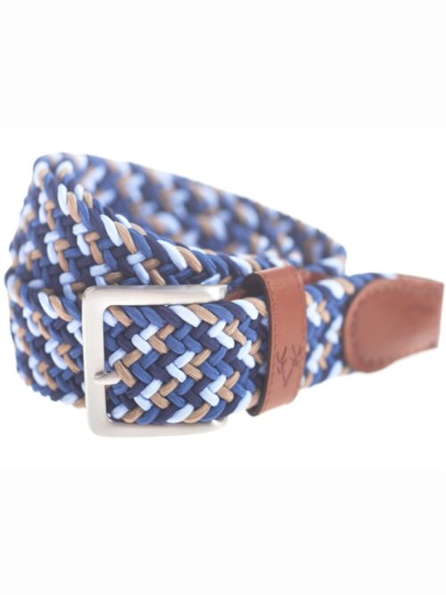 Vedoneire Mens Stretch Braided Belt | Blues
