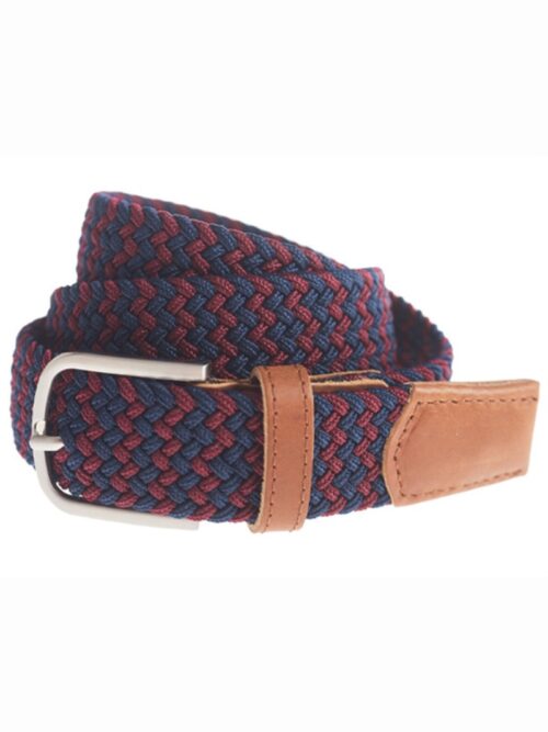 Vedoneire Mens Stretch Braided Belt | Red