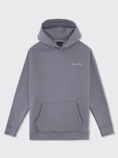 Walker & Hunt Script Hoodie | Slate Grey
