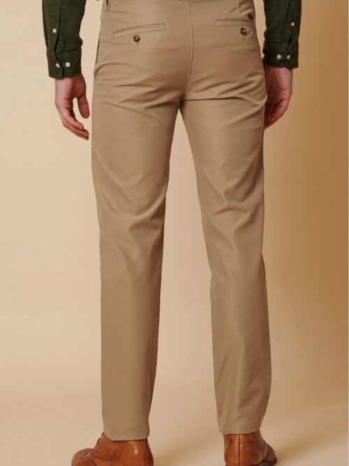 Tan chino trousers from Marc Darcy