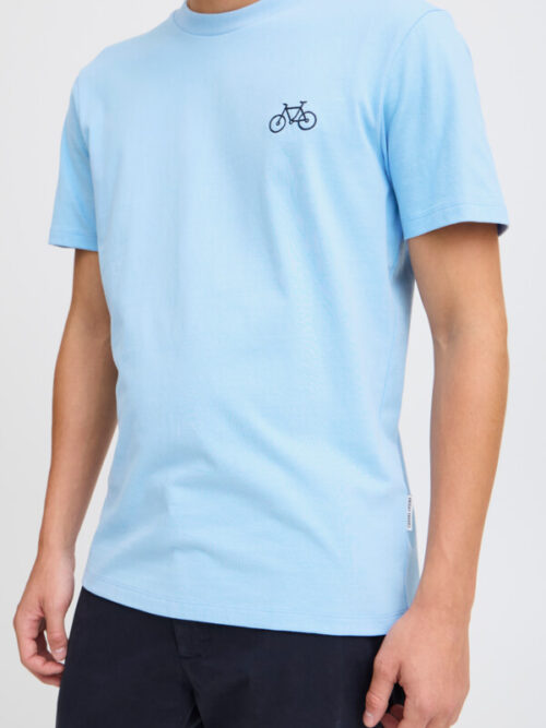 Casual Friday Tee with Embroidered Bicycle