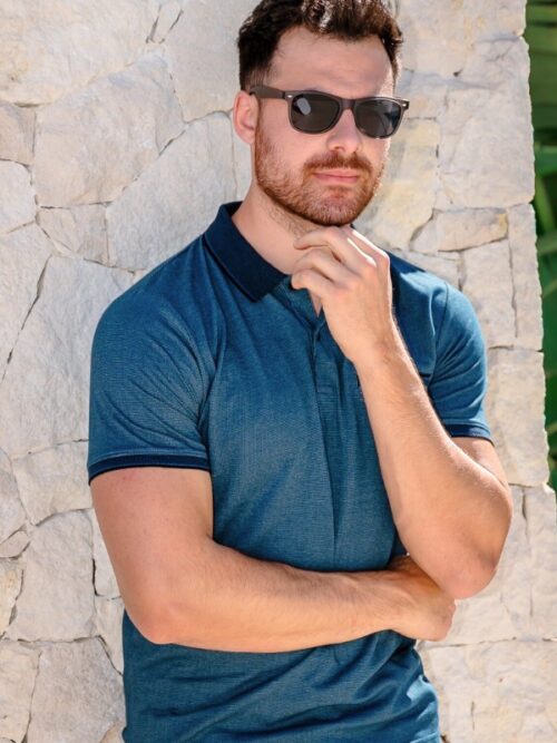 Designer t-shirts for men in teal