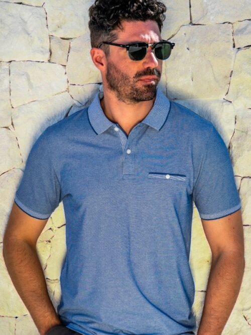 Lloyd and Jefferson Mya Polo Shirt | Indigo