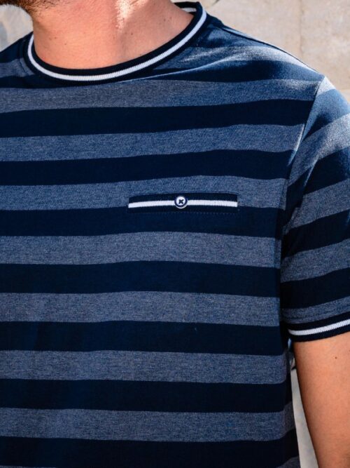 Lloyd and Jefferson Rusk Ringer Tee | Navy