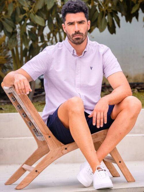 Scott Ellis Carter Short Sleeve Shirt | Light Pink