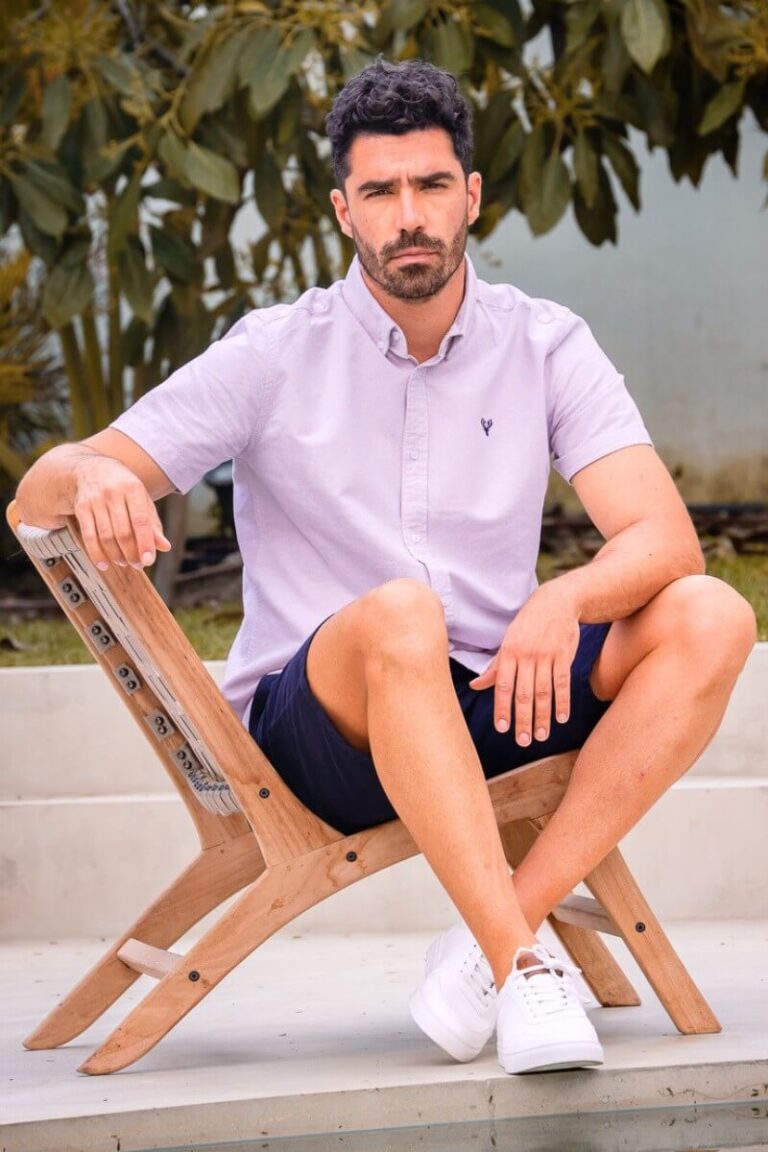 Scott Ellis Carter Short Sleeve Shirt | Light Pink