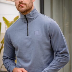 Scott Ellis Ross 1/4 Zip Sweatshirt | Grey