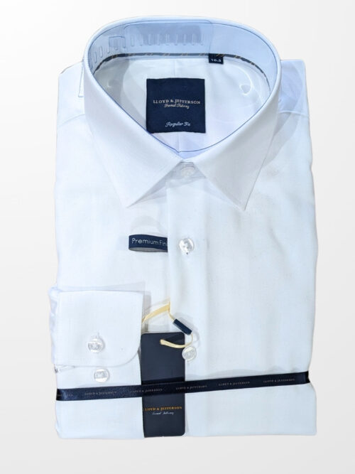Lloyd and Jefferson White Suit Shirt | Regular Fit