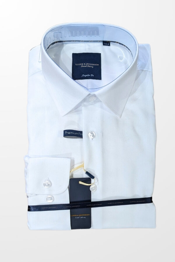 Lloyd and Jefferson White Suit Shirt | Regular Fit
