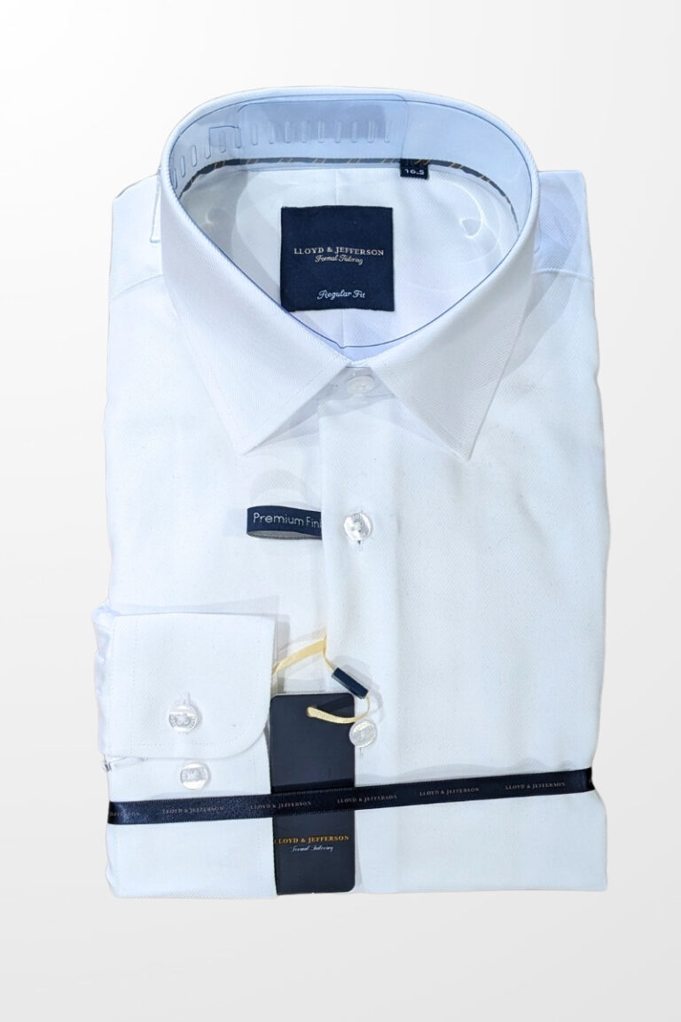 Lloyd and Jefferson White Suit Shirt | Regular Fit