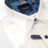 Formal White shirt with navy buttons