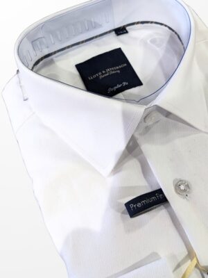 Premium regular fitting white suit shirt