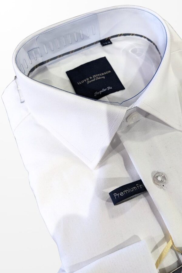 Premium regular fitting white suit shirt