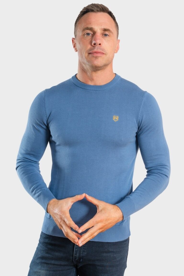 XV Kings Dawson Classic Round Neck Knit | Blue