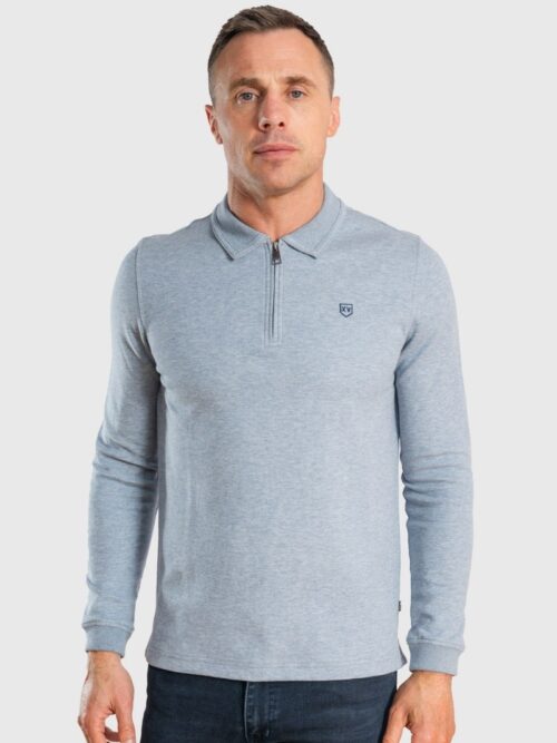 XV Kings Rockhampton 1/4 Zip Knit | Sky Haze