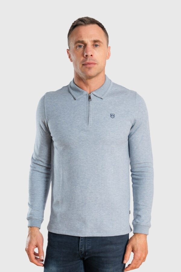 XV Kings Rockhampton 1/4 Zip Knit | Sky Haze