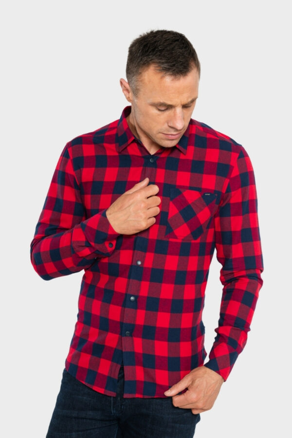 XV Kings WU Long Sleeve Check Shirt | Blood Red