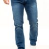 5 Pocket Straight Leg denim jeans in a light wash