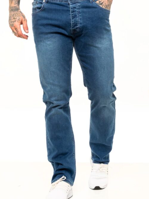 5 Pocket Straight Leg denim jeans in a light wash