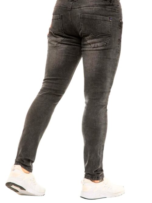 Eto Navy Hyper Stretch Skinny Jeans | Grey