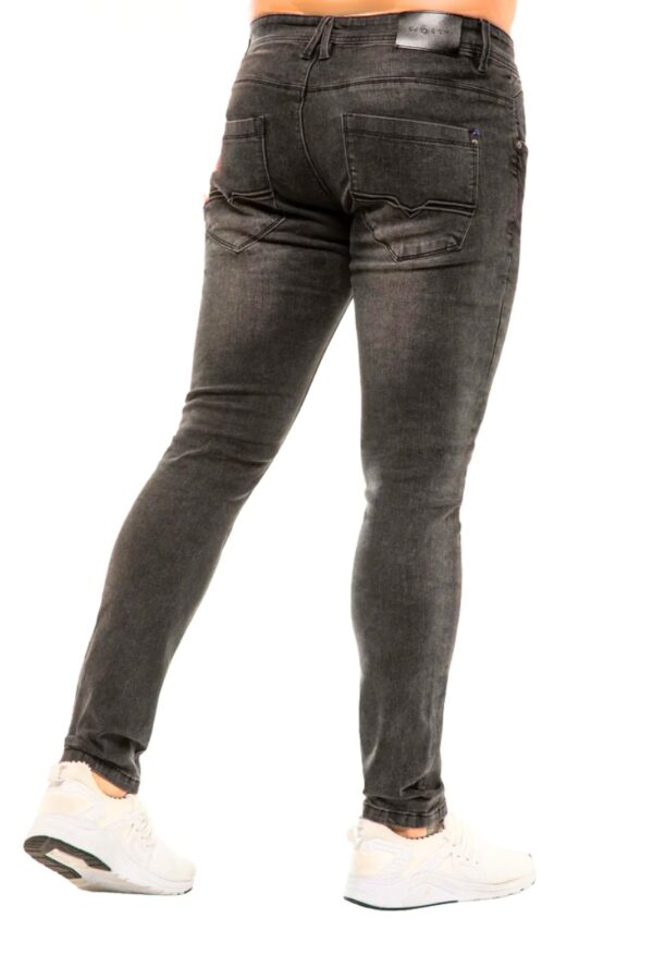 Eto Navy Hyper Stretch Skinny Jeans | Grey