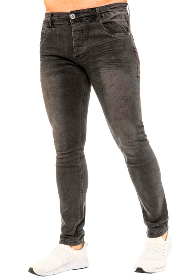 Eto Navy Hyper Stretch Slim Jeans | Grey