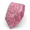 LA Smith Bold Leaves Tie | Raspberry F1793/4