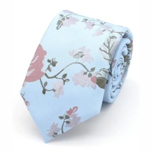 LA Smith Floral Tie | Sky Blue F17179